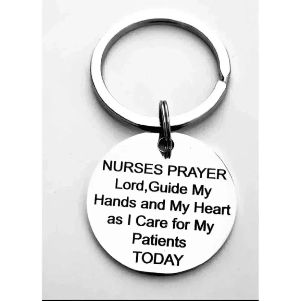 Nurses Preyer Care For My Patient Keychain